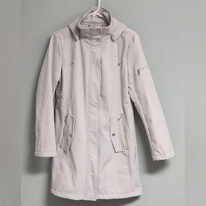 Ivanka Trumph Coat. Size S. Cream. Detachable hood.  Polyester lining. L…